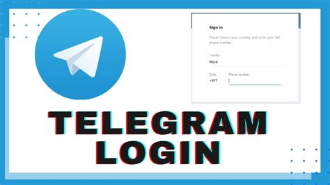 telegram sign in page.